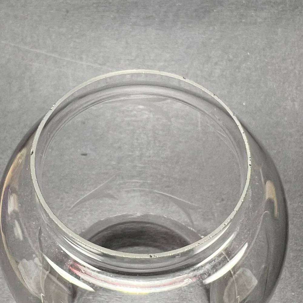 Vtg Princess House Hurricane Sconce Shade Chimney Clear Glass Etched Replacement